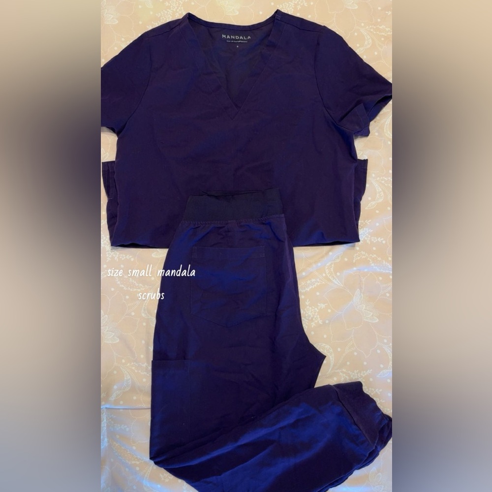 Women's Purple Mandala Scrubs Set